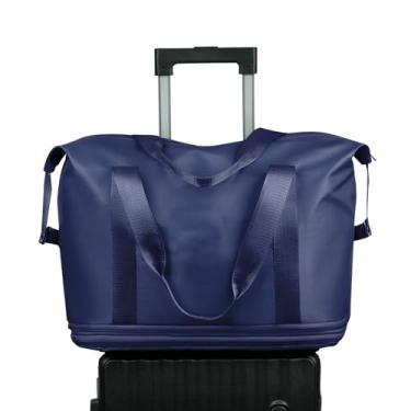 Imagem de Bolsa esportiva com rodinhas – Bolsa esportiva portátil com rodas | Design leve, suprimentos de viagem de grande capacidade para viagem de fim de semana, viagem de negócios, férias em família