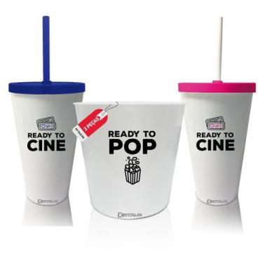 Imagem de Kit Festa Balde De Pipoca e Copo - Krystalon