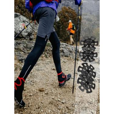 Imagem de Pontas de vara de caminhada, pacote com 4 pés de substituição de borracha para bastões de trekking, bastões de caminhada, 11 mm de diâmetro do orifício, tampas protetoras duráveis antiderrapantes