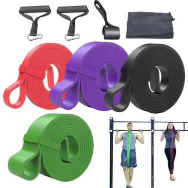 Imagem de Faixas de assistência de puxar – Equipamento de treino antiderrapante – Alça de assistência de puxar, para casa, academia, viagens, treinamento ao ar livre, aquecimento, fortalecimento