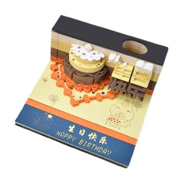 Imagem de 3D Sticky Notes,Paper Sculpture Artwork - Engraving Planner with Vintage Patterns Notepad for Home Offices Classroom Desktop Christmas Women Adults