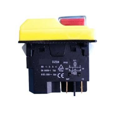 Imagem de Interruptor de botão eletromagnético DZ04 com 4 pinos à prova d'água ON/Off Start Stop 250VAC 8 A
