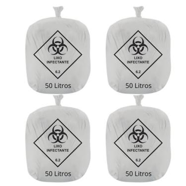 Imagem de Kit 400 Unidades Saco de Lixo Hospitalar Infectante Rava 50L