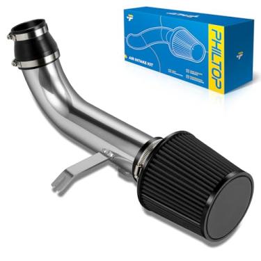 Imagem de PHILTOP Sistema de kit de admissão de ar frio de 7,6 cm compatível com Nissan Altima 2013 2014 2015 2016 2017 2018 2,5L L4, alto desempenho, preto