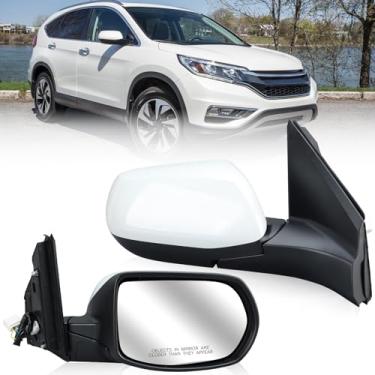 Imagem de Clidr Espelho lateral do passageiro compatível com Honda CRV 2012 2013 2014 2015 2016 espelho retrovisor dobrável manual não aquecido branco 3 pinos (serve apenas para a versão dos EUA)