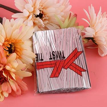 Imagem de Zerodis 3200 Peças Gravatas Torcidas Metálicas Coleção de Artesanato Acessórios de Roupas Acessórios de Vestuário Gravatas Duráveis ​​douradas e Prateadas para Embalagens de Presentes Sacos de Doces