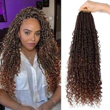 Imagem de goddess Locs cabelo crochê 6 pacotes de extensões de cabelo macio borboleta Locs envelhecido tranças de crochê falso tranças de cabelo natural para mulheres negras (30,5 cm (pacote com 6), 1B)