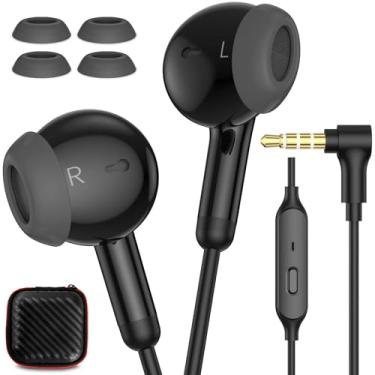 Imagem de Fones de ouvido com fio com conector de 3,5 mm para Chromebook, laptop, PC, escola, fones de ouvido com cancelamento de ruído, fones de ouvido com microfone, estéreo HiFi de 3,5 mm, plugue de áudio