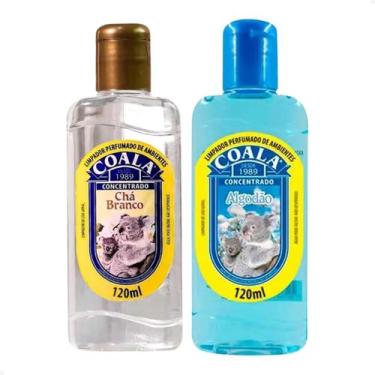 Imagem de Kit 2 Coala Limpador Perfumado de Ambientes Chá Branco e Algodão 120ml