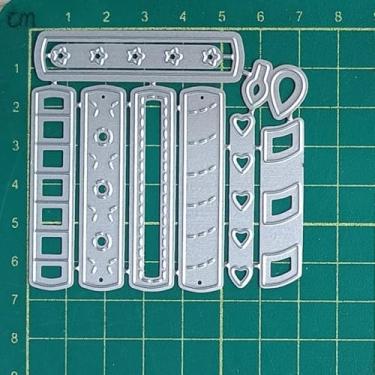 Imagem de Matrizes de corte para fazer cartões, scrapbooking, cortes de metal para artesanato em papel, troqueles, estênceis de gravação, modelos de corte com velas de aniversário (7,2 x 6,8 cm)
