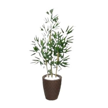 Imagem de Planta Realista Bambu Artificial Sorte 1 Metro Vaso Decorativo planta artificial decoração Sala de estar Canto da parede Sala de reuniões Lobby(3D Marrom)