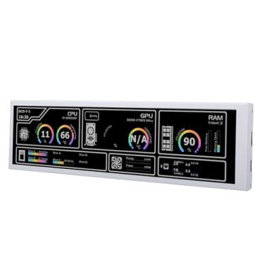 Imagem de Luocute Visor de Temperatura de PC de 8,8 Polegadas, Tela LCD Ultrafina 1920x480 60 Hz Ângulo de Visão de 178 °, Porta USB C, Suporte AIDA64, Com Controle de APP, para para Linux para
