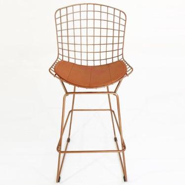 Imagem de Banqueta BERTÓIA maciça cobre altura 60cm - Poltronas do Sul