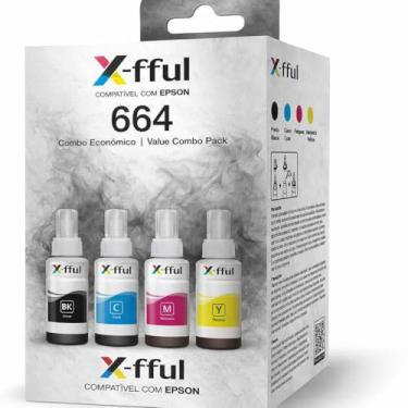 Imagem de Kit Tinta T664 4 Cores L395 L380 L375 L220 L455 (magenta,ciano,amarelo,preto)