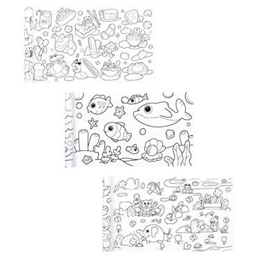 Imagem de 5sssallefaa 3 peças de papel de colorir rolo de papel de desenho para crianças, branco, vida animal e cidade (cor: branco, tamanho: carta vida animal)