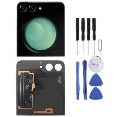 Imagem de Hiregolish Peças de reparo de reposição de tela LCD, para Samsung Galaxy Z Flip5 Tela secundária LCD original com montagem completa de digitalizador, conjunto de substituição de tela com kits de