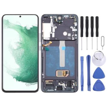 Imagem de Hiregolish Peças de reparo de substituição de tela LCD, para Samsung Galaxy S22+ 5G SM-S906B 6,5 polegadas, digitalizador de tela LCD OLED conjunto completo com moldura, substituição com kits de