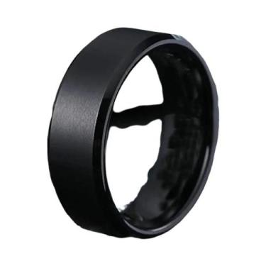 Imagem de Anéis Masculinos De Aço Inoxidável Cor Preto Dourado Prateado Tamanhos