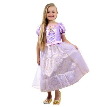 Imagem de Fantasia Rapunzel Infantil Luxo Original - Disney Princesas - Abrakada