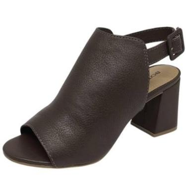 Imagem de Sandália Bottero Couro Salto Bloco Conforto Chic Feminina-Feminino
