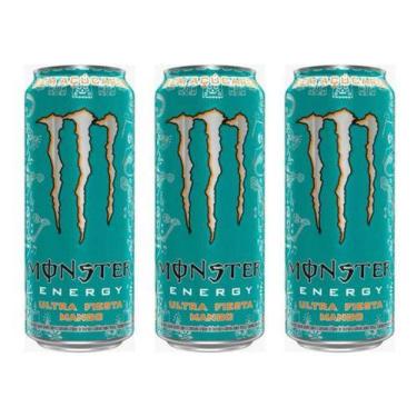 Imagem de Kit 3un Energético Monster Ultra Fiesta Mango Zero Açúcar