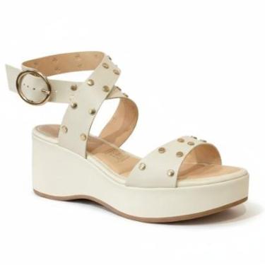 Imagem de Sandália Mississipi Anabela Tira Tornozeleira com Aplique-Feminino