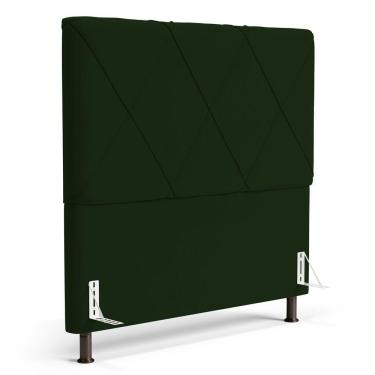 Imagem de Cabeceira Cama Box Casal Queen Size Mel 160cm Com Frame Veludo Verde - Desk Design