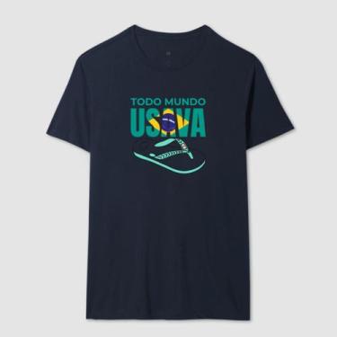 Imagem de Camisa Camiseta Unissex Todo Mundo Usaa Havaianas 100 Algodão Conforta