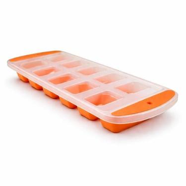 Imagem de Forma de Gelo com Fundo em Silicone Flexível e Tampa  Cubos Fáceis de 