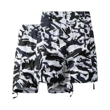 Imagem de Bermudas Táticas Masculinas De Algodão, Calças Casuais Para Esportes, 