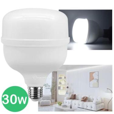 Imagem de Lâmpada LED 30W E27 6500K Branco-Frio Iluminação Intensa para Plafons 