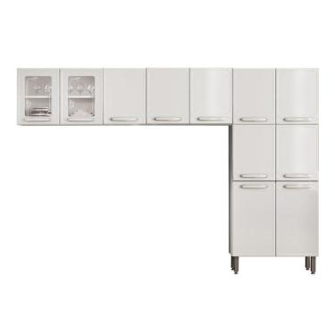 Imagem de Cozinha Compacta Evidence 3 Peças (2 Armários + 1 Paneleiro) Cpt51 Branco - Bertolini