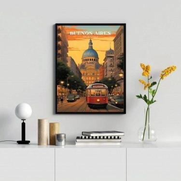 Imagem de Quadro Decorativo Buenos Aires - Argentina 33X24Cm - Vidro
