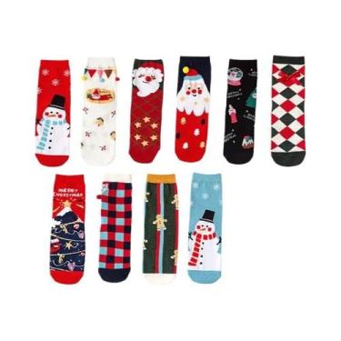 Imagem de Meias De Algodão De Natal Para Meninos E Meninas, 4 Pares, Meias Longa