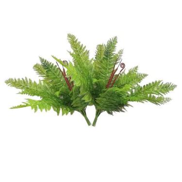 Imagem de 2x Samambaia Decorativa Planta Artificial (52cm) SMO