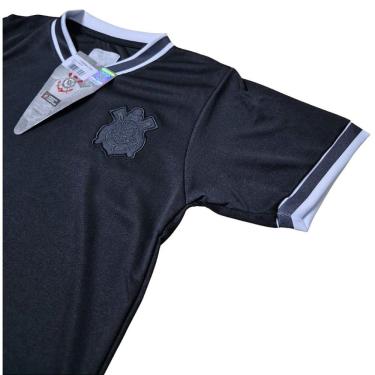 Imagem de Camiseta Infantil Corinthians Preta Clássico Escudo Preto