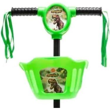 Imagem de Patinete Infantil 03 rodas com cesta dinossauro Radical - DM Radical