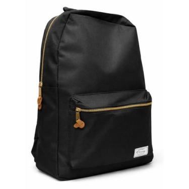 Imagem de Mochila de Costas Feminina Casual Reforçada Alças Acolchoadas - Black 