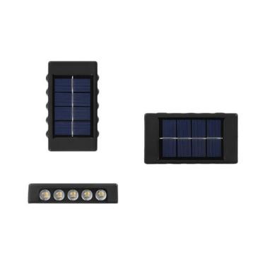 Imagem de Luminária Solar De Parede Externa À Prova d'Água Com 10, 8, 6 Ou 4 LED