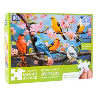 Imagem de Mentes ativas - passaros na cerejeira  qc 300pc - toyster - Toyster Br