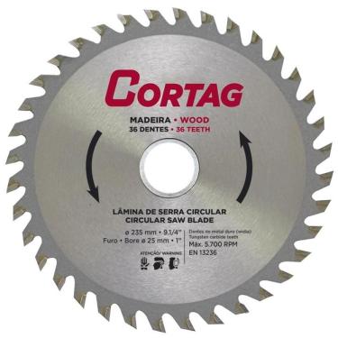 Imagem de Disco de Serra Circular 9.1/4” (235mm) Cortag, 36 Dentes