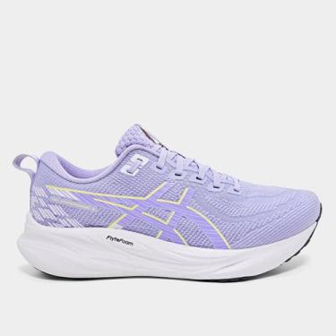 Imagem de Tênis Asics Gel-Hypersonic 6 Feminino, Roxo, Amarelo, 37