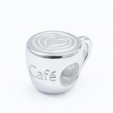 Imagem de Berloque Café Em Prata Legítima 925 - MIT Joias, Café polido