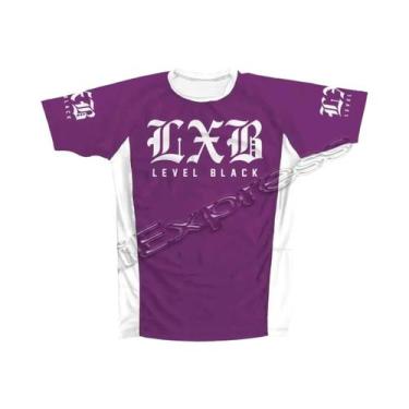 Imagem de V1 LXB AJJ Preto Secagem Rápida Rash Guard Gym Tee Levelxblack Jersey 