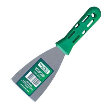 Imagem de Espátula Inox Lisa 60MM com Lâmina em Aço Inox e Cabo PVC Emborrachado Verde Nauber