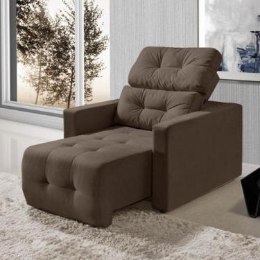 Imagem de Poltrona Retrátil Reclinável em Madeira Alba Marrom Yescasa