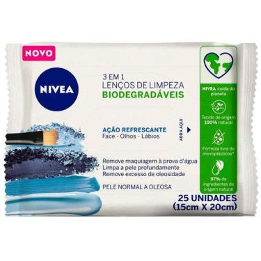Imagem de Lenço de Limpeza Facial 3 em 1 Ação Refrescante Nivea 25 Unidades, 25