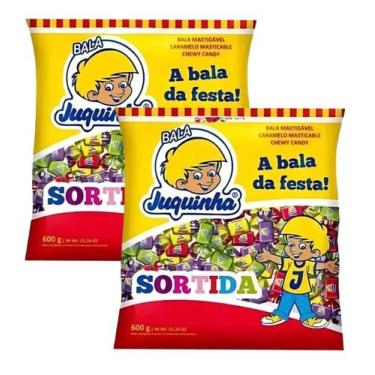 Imagem de Bala Juquinha Sortida 500g - 2 Pacotes