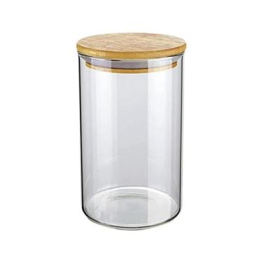 Imagem de Pote de Vidro 1,5L Hermético com Tampa de Bambu - Genérico