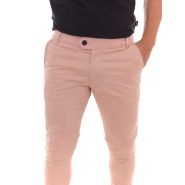 Imagem de Calça Masculina Social Alfaiataria Skinny Sarja Esporte Fino - Lilih-L